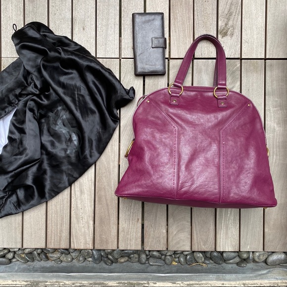 YVES SAINT LAURENT Magenta Shoulder Bag - Picture 3 of 10